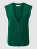 Christian Berg Woman Gilet in gebreide look Donkergroen
