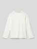 s.Oliver RED LABEL Shirt met lange mouwen en geschulpte zoom Offwhite