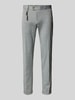 CG - Club of Gents Tapered fit stoffen broek met applicaties, model 'Clow' Donkergroen