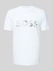 BOSS Green T-shirt met logoprint en ronde hals Wit