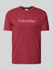 CK Calvin Klein T-Shirt mit Label-Print Bordeaux