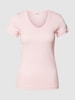 Esprit T-Shirt mit abgerundetem V-Ausschnitt Rosa