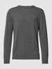 Polo Ralph Lauren Gebreide pullover van wol met logostitching Donkergrijs gemêleerd