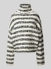 JAKE*S STUDIO WOMAN Relaxed Fit Strickpullover mit Stehkragen Offwhite