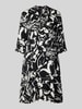 More & More Knielanges Kleid mit Allover-Print Black