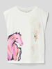 s.Oliver RED LABEL T-Shirt mit Motiv-Print Weiß