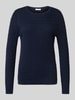 Christian Berg Woman Strickpullover mit Zopfmuster Dunkelblau