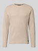 JACK & JONES Premium Sweter z dzianiny z fakturowanym wzorem model 'BLUMASON' Beżowy
