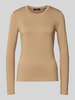 Weekend Max Mara Regular Fit Langarmshirt aus Viskose-Mix Modell 'MULTI' Camel