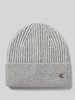 CK Calvin Klein Beanie van lamswolmix met labelapplicatie Lichtgrijs