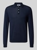 Manuel Ritz Regular fit poloshirt van scheerwol Marineblauw