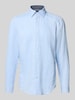 BOSS Casual Fit Business-Hemd mit Knopfleiste Hellblau
