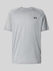 Under Armour T-shirt met logoprint, model 'TECH 2.0' Lichtgrijs gemêleerd