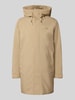 Helly Hansen Regular fit lange jas met capuchon, model 'Munich' Lichtbruin