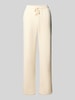 Gina Tricot wide fit sweatpants van katoenmix model 'Iconic' Lichtgeel