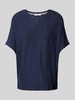 Brax T-shirt met gebloemd motief Marineblauw