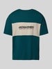 Jack & Jones T-shirt z nadrukiem z logo model ‘LEGACY’ Petrol