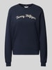 Tommy Hilfiger Sweatshirt mit Label-Stitching Modell 'SCRIPT' Marine