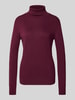 Tom Tailor Regular fit turtleneck van een mix van katoen en viscose Bordeaux