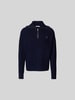 MAISON KITSUNE Pullover mit Label-Stitching Dunkelblau