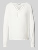 comma Longsleeve mit Label-Detail Weiss