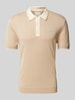 Gant Slim fit poloshirt met labelstitching Beige