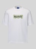 HUGO Blue Regular Fit T-Shirt aus reiner Baumwolle Modell 'Niviotee' Weiss