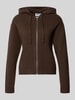 Jake*s Casual Regular fit gebreid jack van puur kasjmier Chocoladebruin