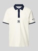 CHAMPION Poloshirt mit Label-Stitching Offwhite