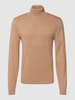 MCNEAL Longsleeve mit geripptem Rollkragen Sand meliert