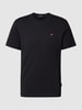 Napapijri T-shirt met labelstitching, model 'SALIS' Zwart