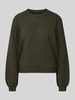 VERO MODA sweter w kroju regular fit z mieszanki wiskozy model 'NANCY' Ciemnozielony