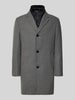 HECHTER PARIS Lange jas van wolmix Grafiet