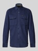 PME Legend Regular fit overhemdjack met kentkraag Blauw