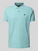 Lerros Poloshirt met labelstitching Turquoise