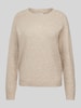 Only Gebreide pullover met ronde hals, model 'RICA' Beige gemêleerd