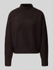 Neo Noir Col-pullover met wol en ronde hals Donkerbruin