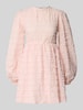 Gina Tricot Sukienka mini z wiązaniem z tyłu Różowy