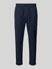 Only & Sons Cropped Stoffhose aus Leinen-Mix Modell 'LINUS' Dunkelblau
