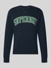 Superdry Regular Fit Sweatshirt aus Baumwoll-Mix mit Logo-Stickerei Marine