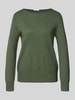 Christian Berg Woman Strickpullover mit U-Boot-Ausschnitt Oliv Melange