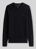 Tommy Hilfiger Sweter o kroju regular fit z mieszanki bawełny i kaszmiru Czarny
