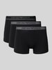 Emporio Armani Trunks mit Label-Bund im 3er-Pack Black