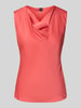 BOSS Regular Fit Seidenblusentop mit Wasserfall-Ausschnitt Pink