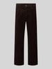 Lindbergh Straight Fit Hose aus Baumwoll-Mix in Cord-Optik Schoko
