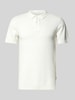 Blend Regular Fit Poloshirt mit gerippten Abschlüssen Modell 'AIDEN' Weiss