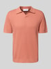 SELECTED HOMME Regular fit poloshirt in gehaakte look, model 'LINO' Oudroze