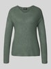 Only Regular Fit Strickpullover mit V-Ausschnitt Modell 'CAMILLA' Schilf