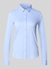MOS MOSH overhemdblouse met sportmanchetten model 'Tina' Lichtblauw