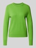 Jake*s Casual Gebreide pullover met ribboorden Appeltjesgroen